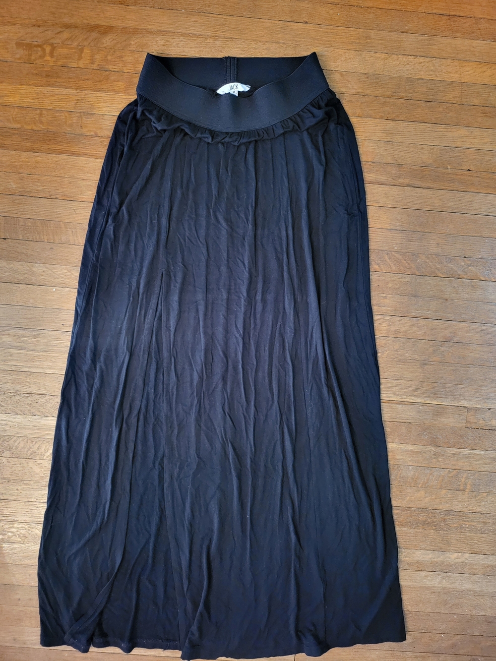 Jack - Black Maxi Skirt with Elastic Waistband